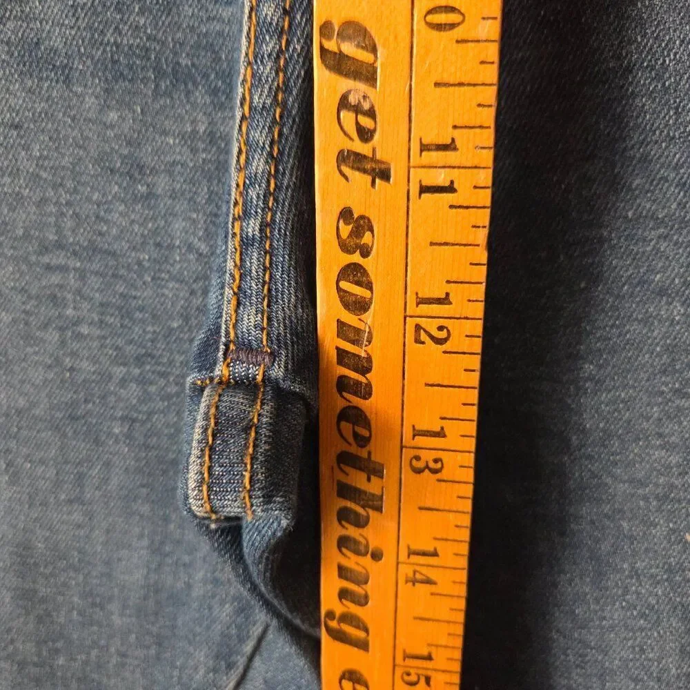EUC SIGNATURE LEVIS STRAUSS HERITAGE MID RISE BOYFRIEND CUFFED JEANS SIZE 14 WMN